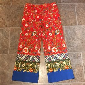 Tory Burch Samba Batik Flower Dayton Cropped Pants